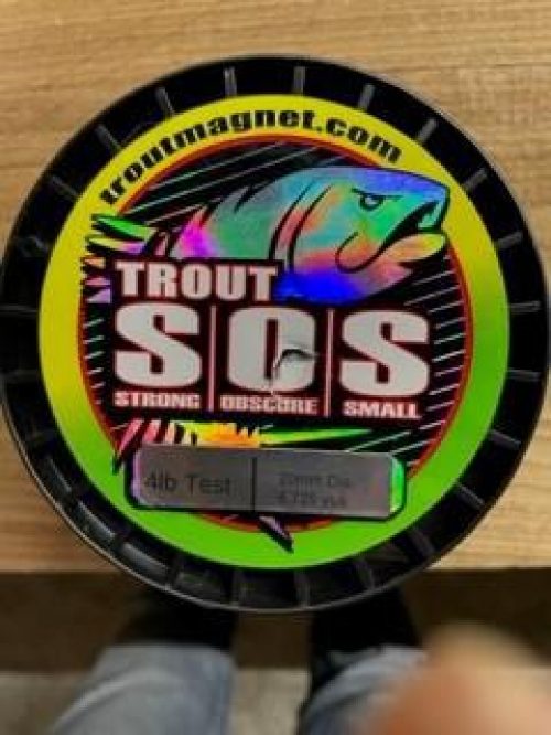 Trout Magnet S.O.S. Smooth and Tough Fishing Line, Great for Casting  Distance and Manageability, Hard to See in The Water 4lb Test